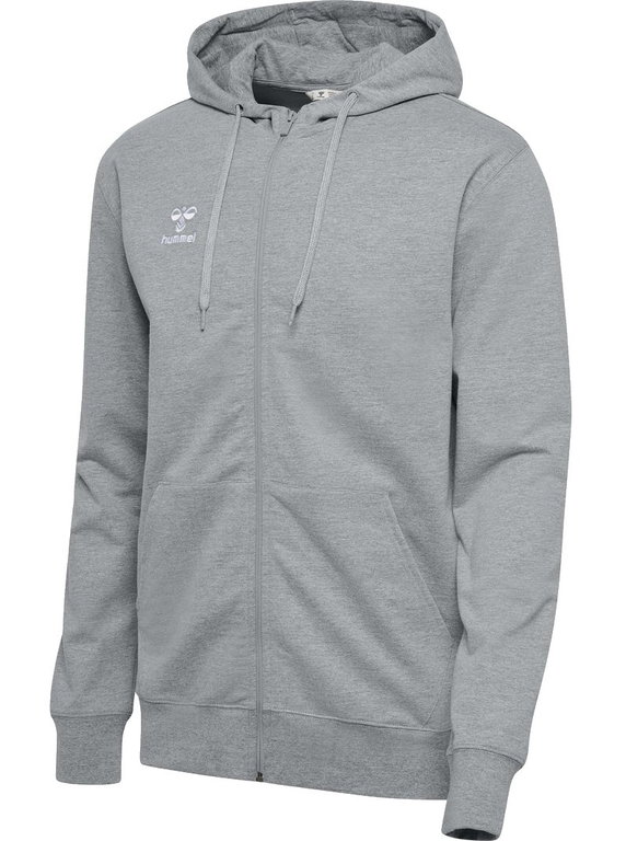 hummel Kapuzenpullover hmlGO 2.0 Full-Zip Hoodie (weicher Sweatstoff) grau Herren