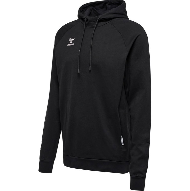 hummel Kapuzenpullover hmlMOVE Grid Cotton Hoodie (Baumwolle) mit Kapuze schwarz Herren
