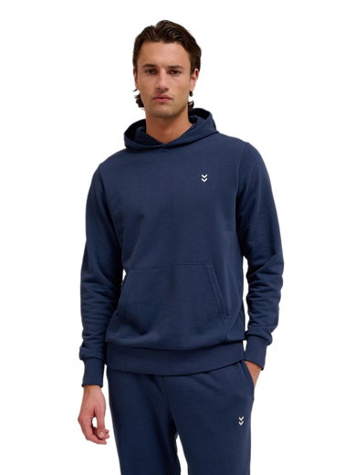 hummel Kapuzenpullover hmlPULSE Sweat Hoodie (Baumwolle, bequem Passform) navyblau Herren