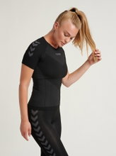 hummel Functional Underwear Short Sleeve Seamless Round Neck Seamless Black Women