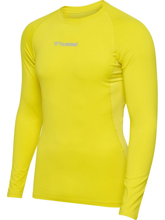hummel Funktionsunterwäsche Langarmshirt hmlBL Performance Tee gelb Herren