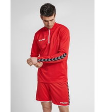 hummel Sport-Langarmshirt hmlAUTHENTIC Half-Zip Sweatshirt (gestricktem Polyester) rot Herren