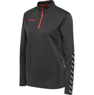 hummel Sport-Langarmshirt hmlAUTHENTIC Half-Zip Sweatshirt (gestricktem Polyester) asphaltgrau Damen