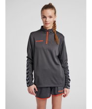 hummel Sport Long Sleeve Shirt hmlAUTHENTIC Half-Zip Sweatshirt (knitted polyester) asphalt grey Women