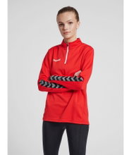 hummel Sport Long Sleeve Shirt hmlAUTHENTIC Half-Zip Sweatshirt (knitted polyester) red Women