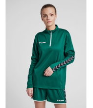 hummel Sport Long Sleeve Shirt hmlAUTHENTIC Half-Zip Sweatshirt (knitted polyester) dark green Women