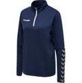 hummel Sport-Langarmshirt hmlAUTHENTIC Half-Zip Sweatshirt (gestricktem Polyester) marineblau Damen