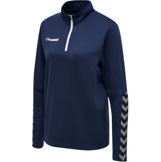 hummel Sport-Langarmshirt hmlAUTHENTIC Half-Zip Sweatshirt (gestricktem Polyester) marineblau Damen