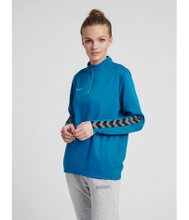 hummel Sport Long Sleeve Shirt hmlAUTHENTIC Half-Zip Sweatshirt (knitted polyester) teal blue Women