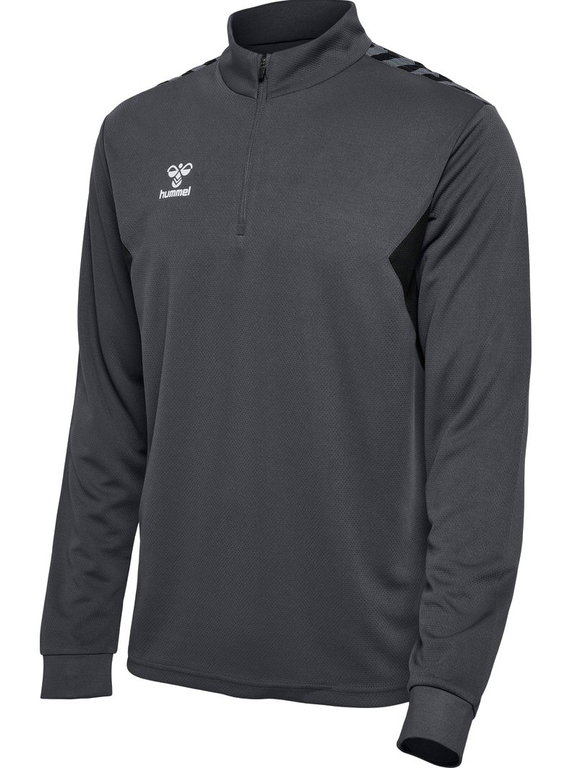 hummel Sport-Langarmshirt hmlAUTHENTIC Half-Zip Sweat (100 % Polyester) asphaltgrau Herren
