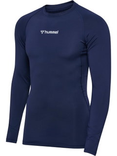 hummel Funktionsunterwäsche Langarmshirt hmlBL Performance Tee marineblau Herren