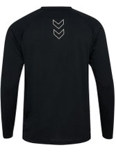 hummel Langarmshirt hmlCOURT Light Weight (atmungsaktiv, schnelltrocknend) schwarz/grau Herren
