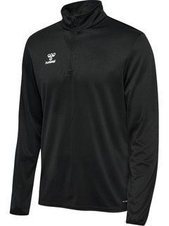 hummel Sport-Langarmshirt hmlESSENTIAL Half-Zip (angenehmes Tragegefühl) schwarz Herren