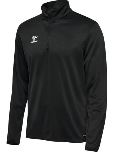 hummel Sport-Langarmshirt hmlESSENTIAL Half-Zip (angenehmes Tragegefühl) schwarz Herren