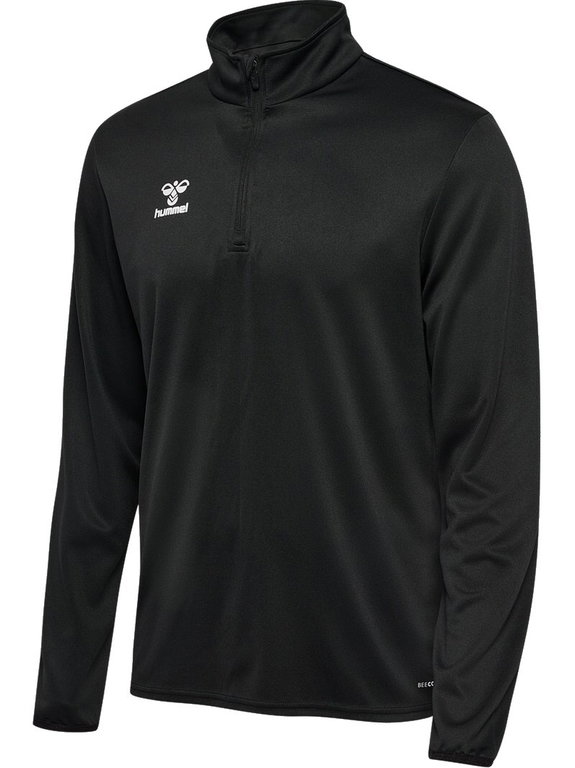 hummel Sport-Langarmshirt hmlESSENTIAL Half-Zip (angenehmes Tragegefühl) schwarz Herren