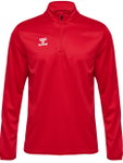 hummel Sport-Langarmshirt hmlESSENTIAL Half-Zip (angenehmes Tragegefühl) rot Herren