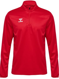 hummel Sport-Langarmshirt hmlESSENTIAL Half-Zip (angenehmes Tragegefühl) rot Herren