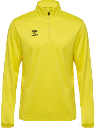 hummel Sport-Langarmshirt hmlESSENTIAL Half-Zip (angenehmes Tragegefühl) gelb Herren