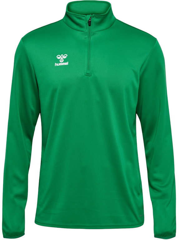 hummel Sport-Langarmshirt hmlESSENTIAL Half-Zip (angenehmes Tragegefühl) grün Herren