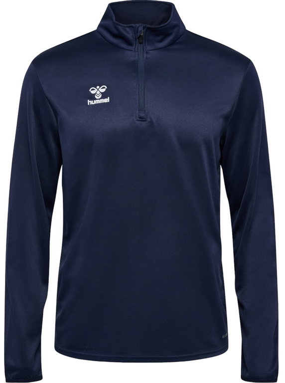 hummel Sport-Langarmshirt hmlESSENTIAL Half-Zip (angenehmes Tragegefühl) marineblau Herren
