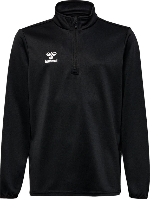 hummel Sport-Langarmshirt hmlESSENTIAL Half-Zip (angenehmes Tragegefühl) schwarz Kinder