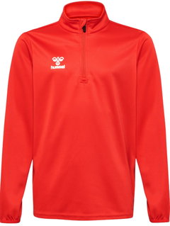 hummel Sport-Langarmshirt hmlESSENTIAL Half-Zip (angenehmes Tragegefühl) rot Kinder