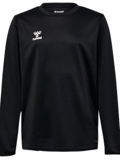 hummel Sport-Langarmshirt hmlESSENTIAL Sweatshirt (Interlock-Stoff) schwarz Kinder