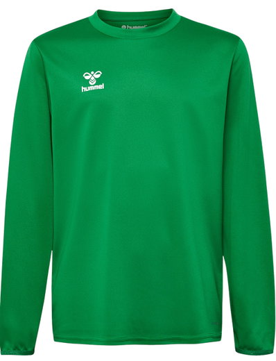 hummel Sport-Langarmshirt hmlESSENTIAL Sweatshirt (Interlock-Stoff) grün Kinder