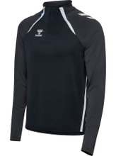 Hummel Long Sleeve Shirt hmlLEAD 2.0 Half Zip (recycled Polyester, high breathability) black/asphalt grey Men's