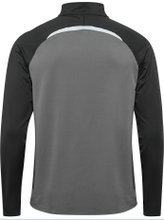 Hummel long-sleeve shirt hmlLEAD 2.0 Half Zip (recycled polyester, high breathability) grey/black men's
