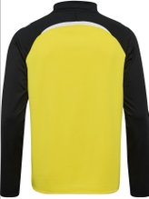 Hummel long-sleeve shirt hmlLEAD 2.0 Half Zip (recycled polyester, high breathability) yellow/black men's