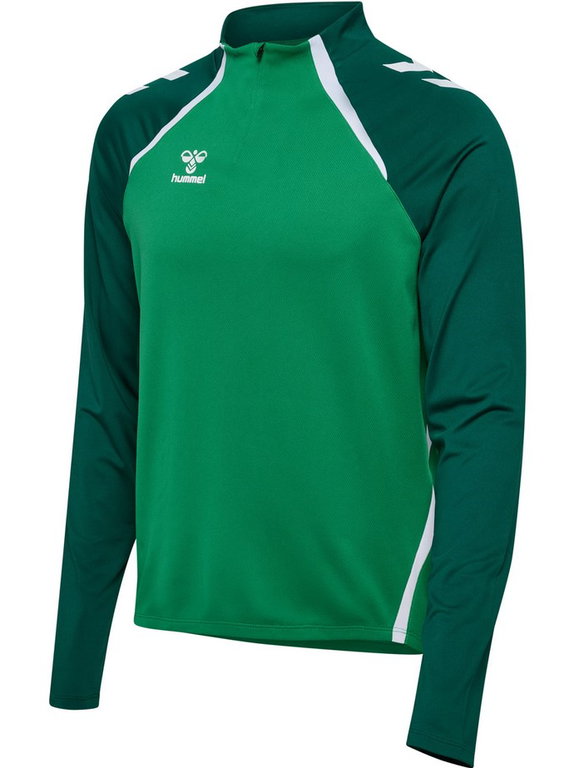 hummel Langarmshirt hmlLEAD 2.0 Half Zip (rec. Polyester, hohe Atmungsaktivität) grün Herren
