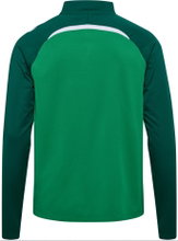 Hummel long-sleeve shirt hmlLEAD 2.0 Half Zip (recycled polyester, high breathability) green men's