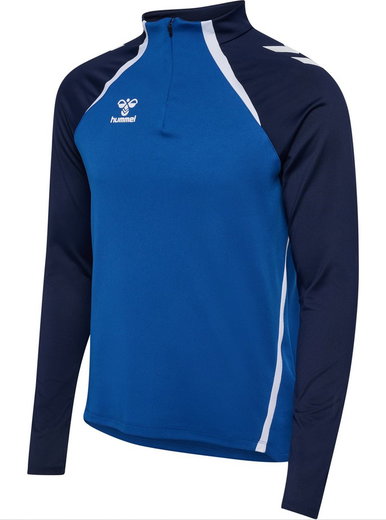 hummel Langarmshirt hmlLEAD 2.0 Half Zip (rec. Polyester, hohe Atmungsaktivität) blau/marineblau Herren