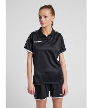 hummel Sport-Polo hmlAUTHENTIC Functional (weicher Jerseystoff) Kurzarm schwarz/weiss Damen