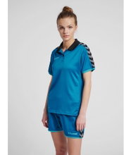 Hummel Sport Polo hmlAUTHENTIC Functional (soft jersey fabric) Short sleeve teal blue Ladies