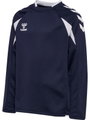 hummel Pullover hmlCORE 2.0 Crew Neck (100% rec. Polyester) marineblau/weiss Kinder