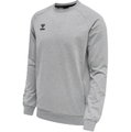 hummel Pullover hmlMOVE Grid Cotton Sweatshirt (Baumwolle) grau Herren