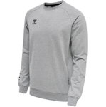 hummel Pullover hmlMOVE Grid Cotton Sweatshirt (Baumwolle) grau Herren