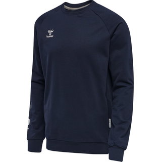 hummel Pullover hmlMOVE Grid Cotton Sweatshirt (Baumwolle) marineblau Herren