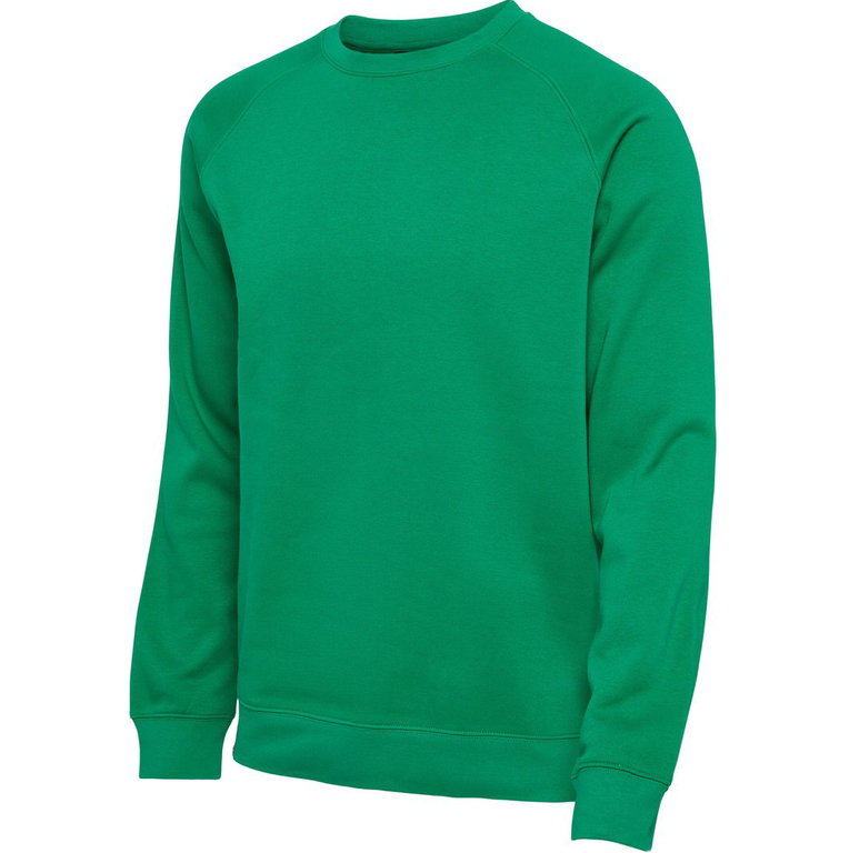 hummel Freizeit-Pullover hmlRED Classic Sweatshirt (Sweatstoff, Rippbündchen) grün Herren
