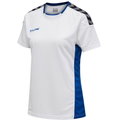 hummel Koszulka sportowa hmlAUTHENTIC Poly Jersey (lekki materiał jersey) Krótki rękaw biało/niebieska Damska