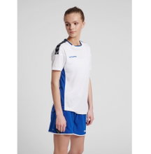 hummel Sport-Shirt hmlAUTHENTIC Poly Jersey (leichter Jerseystoff) Kurzarm weiss/blau Damen
