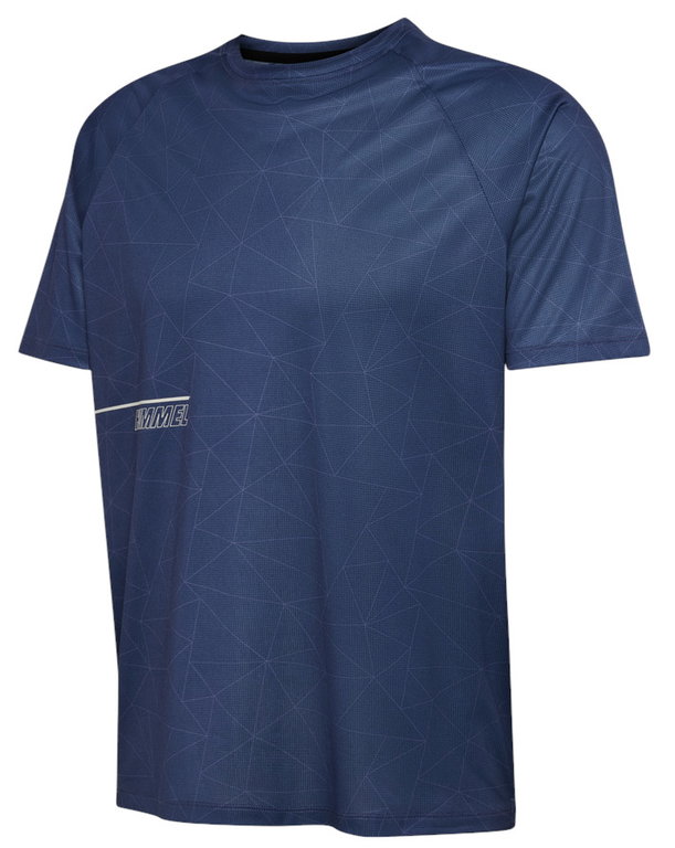 hummel Trainings-Shirt hmlGRAPHIC AOP Light Weight (leicht, atmungsaktiv) blau Herren