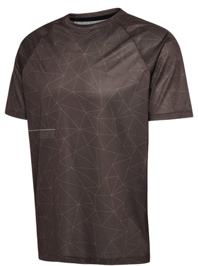 hummel Trainings-Shirt hmlGRAPHIC AOP Light Weight (leicht, atmungsaktiv) coffeebraun Herren
