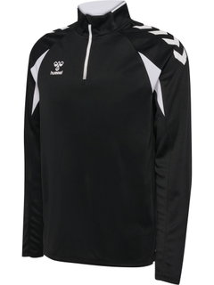 hummel Sportowa koszulka z długim rękawem hmlCORE 2.0 Half Zip (optymalna swoboda ruchów) czarna/biała Mężczyźni