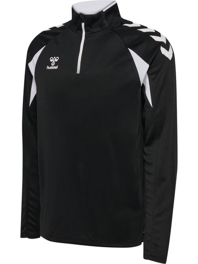 hummel Sport-Langarmshirt hmlCORE 2.0 Half Zip (optimale Bewegungsfreiheit) schwarz/weiss Herren