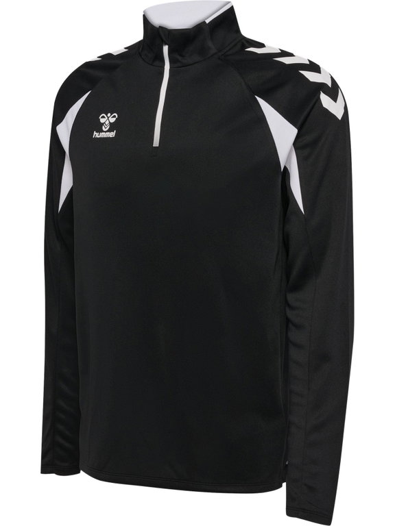 hummel Sport-Langarmshirt hmlCORE 2.0 Half Zip (optimale Bewegungsfreiheit) schwarz/weiss Herren