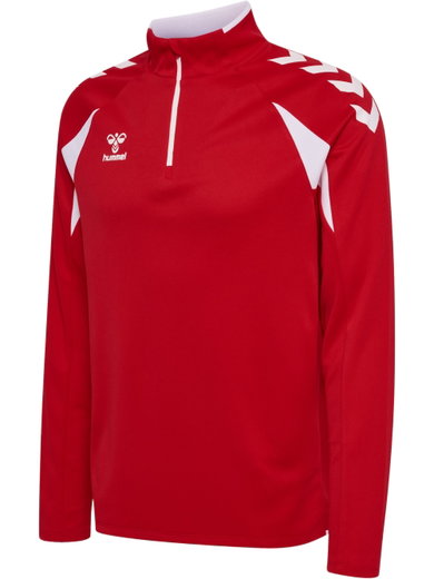 hummel Sport-Langarmshirt hmlCORE 2.0 Half Zip (optimale Bewegungsfreiheit) rot/weiss Herren
