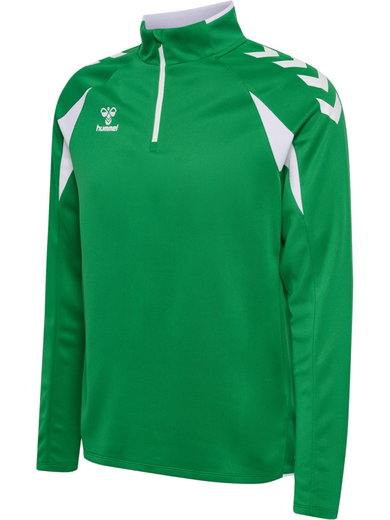 hummel Sport Long Sleeve Shirt hmlCORE 2.0 Half Zip (optimal freedom of movement) green/white men's